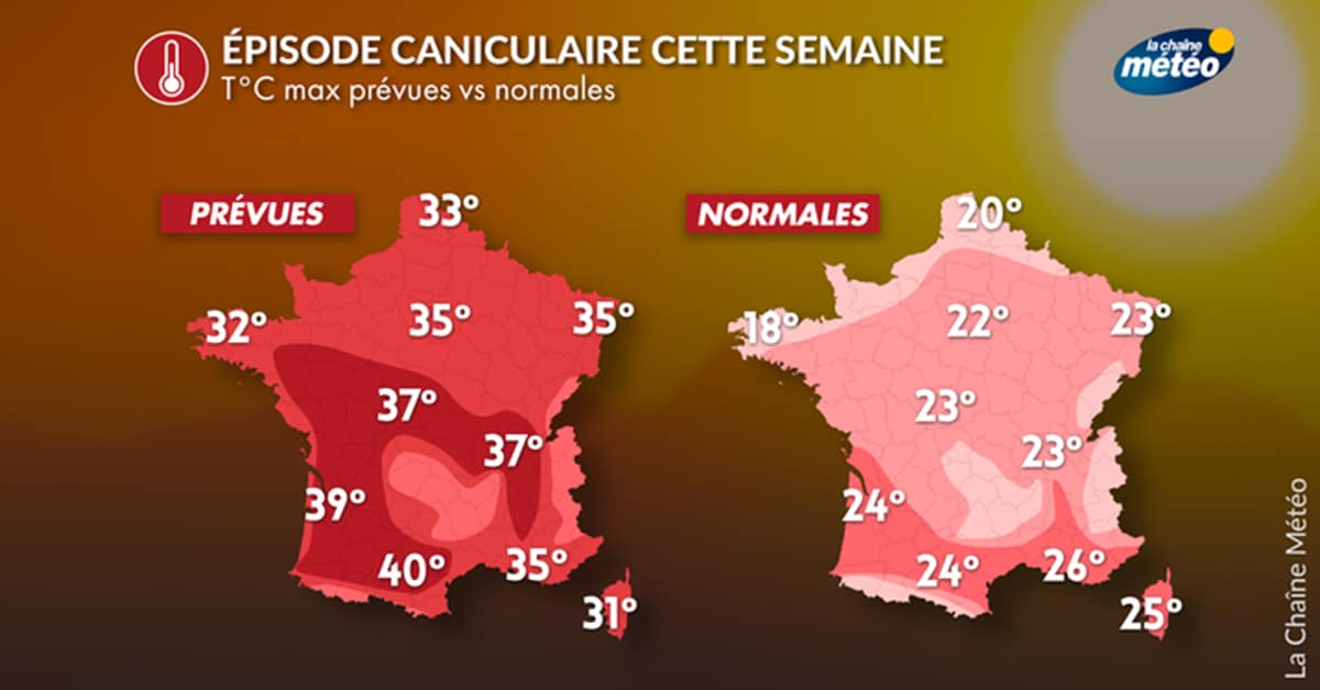 Une vague de chaleur inédite va s’abattre sur la France cette semaine ...